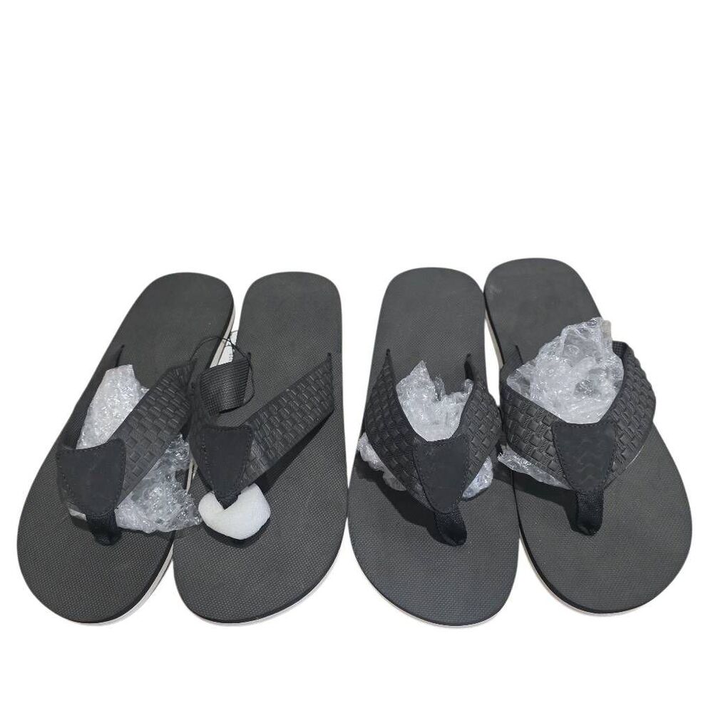 2 pair mens sandals bundle black Sz 9-10 by Sun & Sky